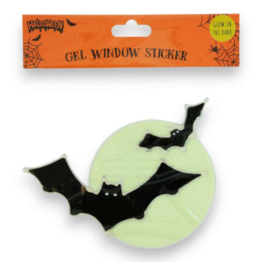 Picture of HALLOWEEN GLOW IN THE DARK WINDOW STICKER BATS